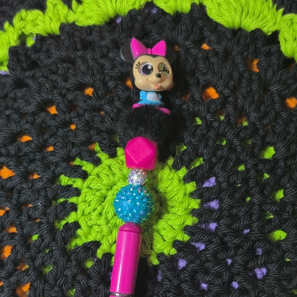 Colorful Character Beaded Keychain